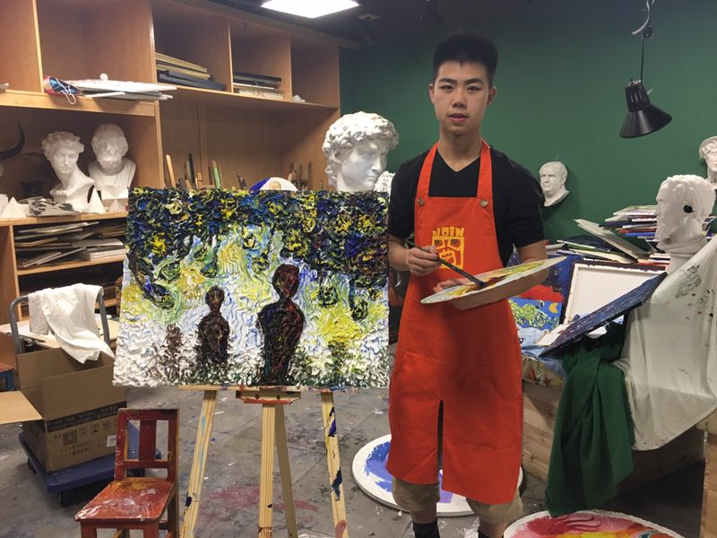 一幅艺术作品助学80名贫困孩子